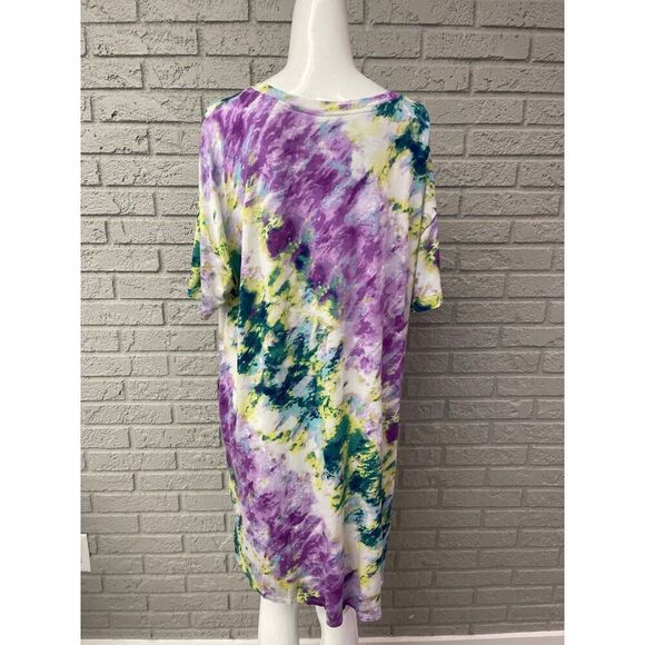 Simple Vera Women Short Sleeve Tie Dye T-Shirt Dress Size M - Picture 3 of 11
